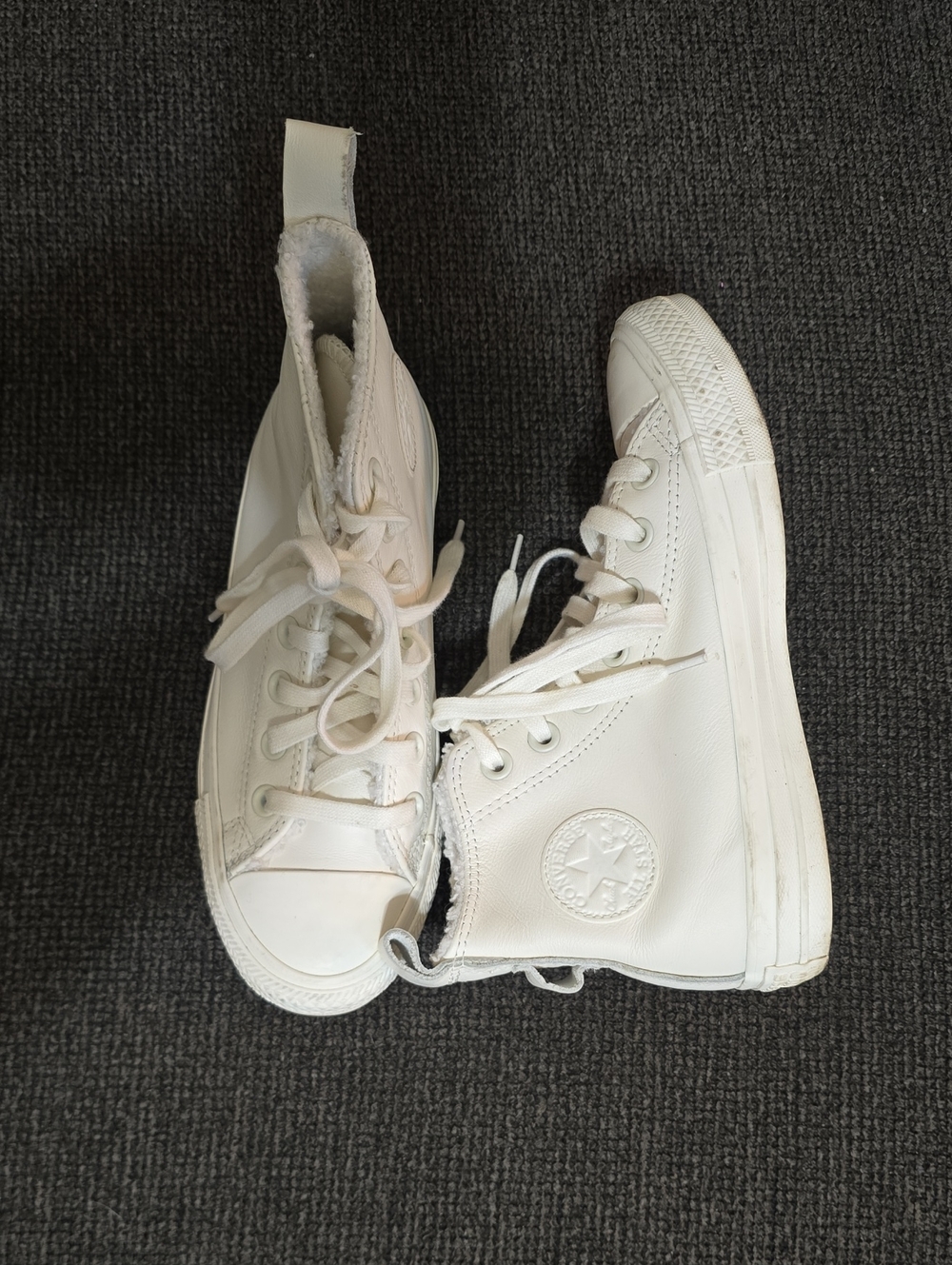Converse White High-Top Leather Sneakers
